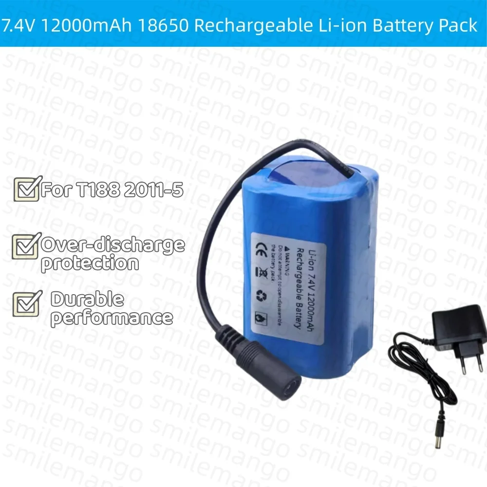 Bateria 7.4V 12000mAh com Carr - Fish Finder Charger avaliação e preço