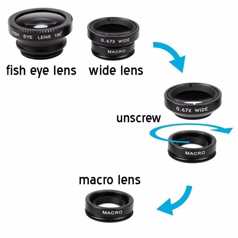 Lente de Câmera 3 em 1 Fisheye - Fishing Camera avaliação e preço